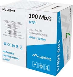 LAN kabel UTP 100 Mb/s 305 m CCA zelený