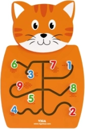 Dřevěná tabule s čísly Kočka VIGA