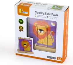 Viga nasouvací kostky safari – dřevěné kubusy pro děti, 9 kostek