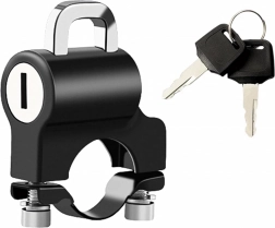 Zámek na helmu motocyklu 20–24 mm – hliníkový antivolový držák na řídítka