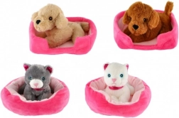 Plyšové zvířátko v pelíšku (22 × 24 cm)