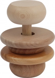 Dřevěné přírodní kousátko pro miminka