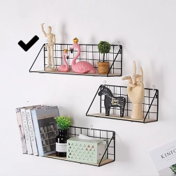 Nástěnná police 45 × 12 cm – černá