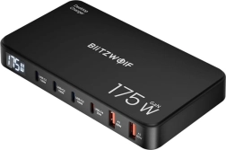 BlitzWolf stolní GaN nabíječka 175 W, 4× USB‑C + 2× USB‑A, 6v1