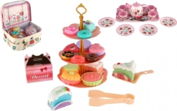 Dětská plechová čajová sada v kufříku