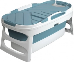 Skládací vana s víkem modrá