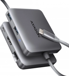 Axagon HMC-5HL USB-C hub 5v1 s HDMI 4K/60 Hz, GLAN a PD 100 W
