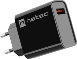 Síťová nabíječka NATEC ribera 1× USB‑A 18 W, černá