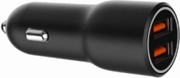 duální USB-A auto nabíječka QC3.0 36W černá