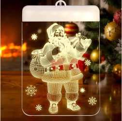 Vánoční 3D skleněná dekorace do okna