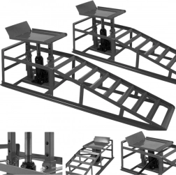 Hydraulické nájezdové rampy grafitové 2×2000 kg, šířka pneumatiky do 22,5 cm