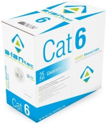 Síťový kabel U/UTP Cat.6 PVC 305 m – instalační linka, 25letá záruka