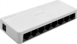 Síťový přepínač QOLTEC 8× RJ45, 100 Mb/s fast ethernet LAN