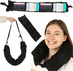 Cestovní polštář s úložným prostorem černý