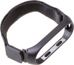 Kovový magnetický řemínek pro Xiaomi Mi Band 3/4 – černý
