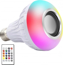 barevná žárovka led rgb e27 s bluetooth reproduktorem a dálkovým ovládáním