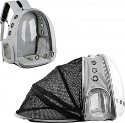 Ag942a batoh pro kočky šedý