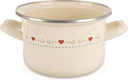 Smaltovaný hrnec TONCA 16 cm, 1,4 l – krémový
