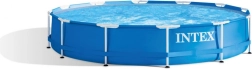 Zahradní nadzemní bazén s kovovou konstrukcí 366 × 76 cm s čerpadlem INTEX
