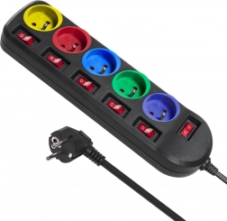 Prodlužovací přívod 1,5m, 5 zásuvek