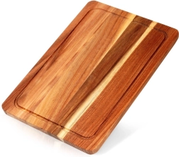Dřevěné prkénko na krájení a servírování z akáciového dřeva 37 × 25 cm