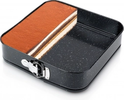 Rozpínací granitová čtvercová forma na pečení 28 × 28 × 6,8 cm