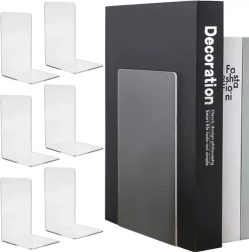 Průhledné knižní zarážky RUHHY – sada 6 ks