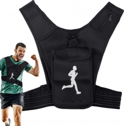 Běžecká vesta s pouzdrem na telefon a reflexními prvky