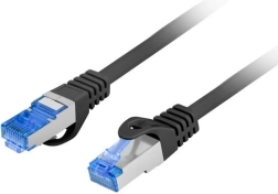 Patch kabel Cat6a S/FTP LSZH CCA 0,25 m černý