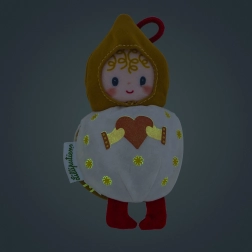 Vánoční plyšová dekorace bílá elfka Mimmi Lilliputiens