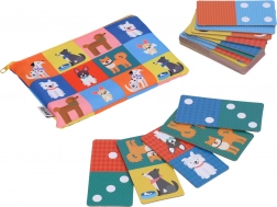 Petit Collage domino 2v1 pejsci a čísla