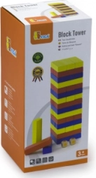 Dřevěná barevná věž Jenga – 48 kostek