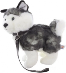 Plyšový husky s vodítkem 25 cm
