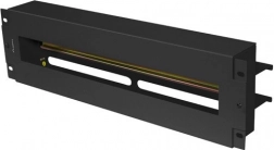 Panel distribuce napětí 3U 19 palců s DIN lištou TS-35 černý
