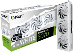 Bílá grafická karta GeForce RTX 5070 OC 12 GB GDDR7 (192bit, 3× DisplayPort, HDMI)