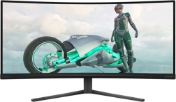 Zakrivený 34" herní monitor VA, 180 Hz, HDMI x2, DP x2