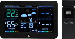 Bezdrátová meteorologická stanice s venkovním čidlem, barometrem a rádiově řízeným hodinami