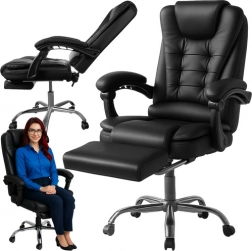 Kancelářská židle s podnožkou černá Malatec