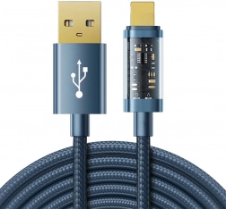 datový kabel usb‑a na lightning 2,4 a 2 m joyroom modrý