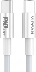 Kabel USB-C na USB-C Vipfan P02 1 m bílý