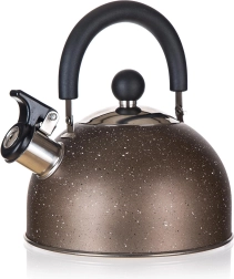 Nerezová čajová konvice 1,7 l GRANITE Brown s píšťalkou