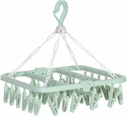 Závěsný sušák na ponožky a prádlo, 32 klipsů