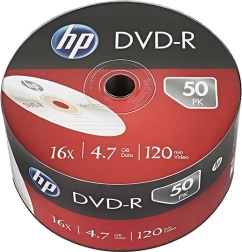 HP DVD‑R 16× 4,7 GB, balení 50 ks