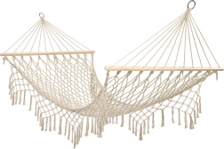 Houpací síť Boho s třásněmi na zahradu