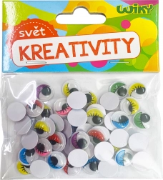 Oči pohyblivé barevné 12 mm