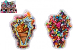 Sada barevných plastových korálků pro tvoření