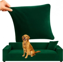 Potah na rohovou pohovku RUHHY zelený 190-230 cm