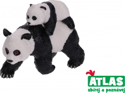 figurka panda s mládětem 8 cm