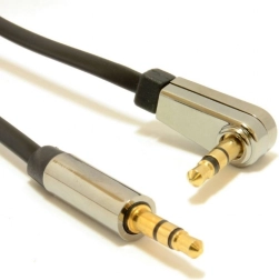 Stereo kabel 3,5 mm jack 1,8 m s pravouhlým konektorem