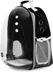 Batoh pro přepravu domácích mazlíčků s průhledným čelním panelem